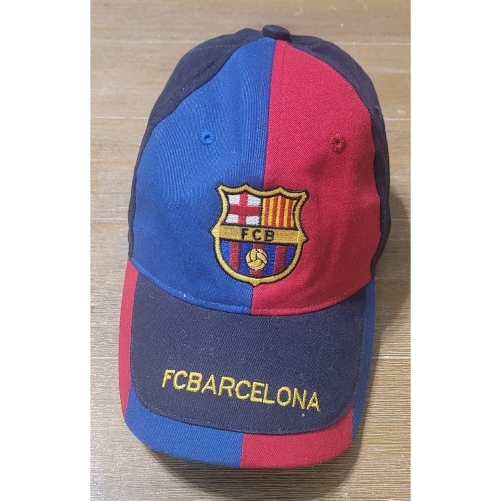 FC Barcelona FCB Adjustable Soccer Hat Cap Blue Red Embroidered Official